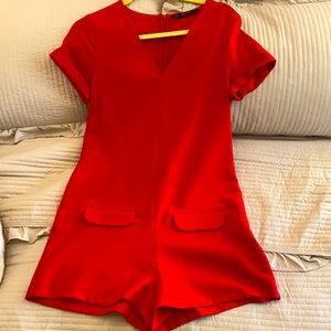 Zara Red Romper NWOT